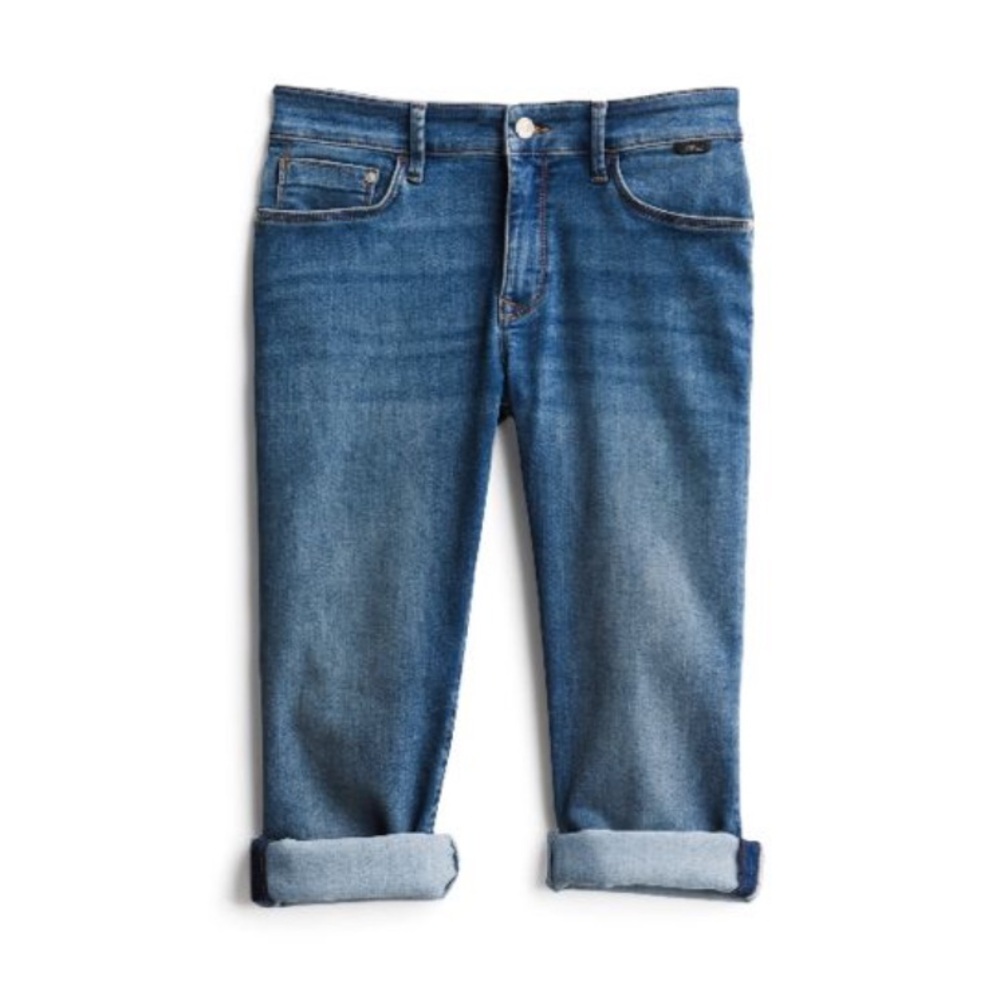 MAVI Marchia straight leg cropped high rise capri, 28. Denim jeans.
